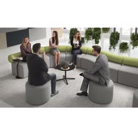 Sofa de oficina Oasis módulo convexo - AZUL Second image