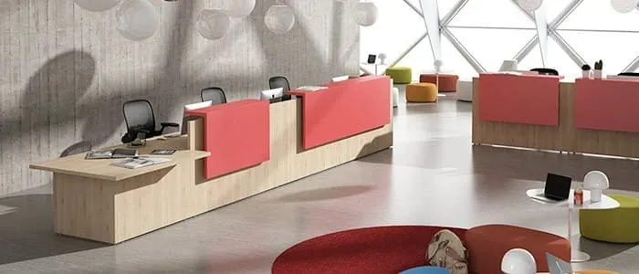 Tendencias muebles de recepción para oficinas